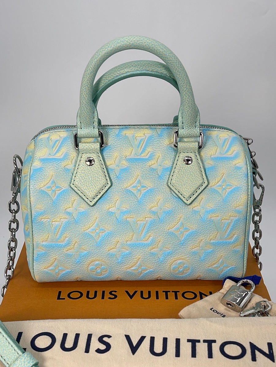 LIKE NEW) Louis Vuitton Giant Monogram Speedy 25 Bandolier Bag By