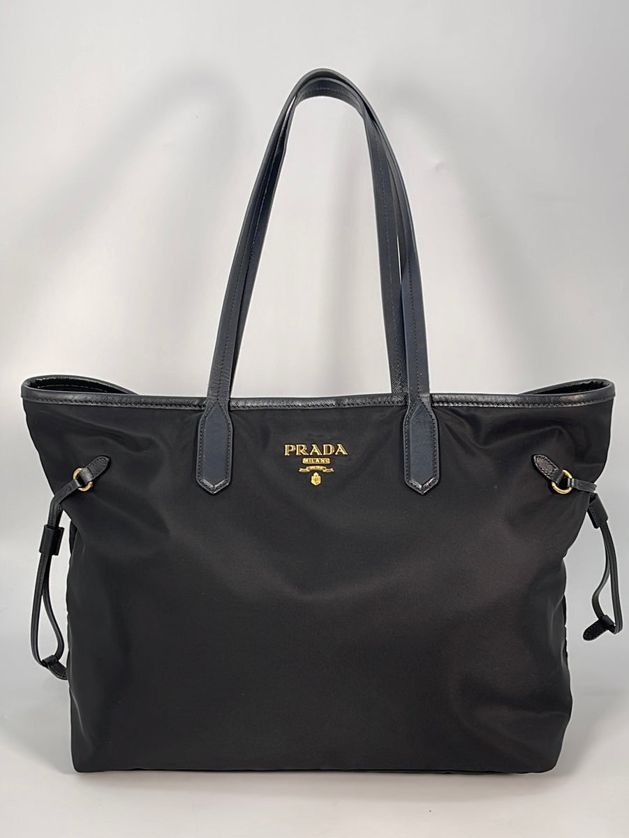 Preloved Prada Black Nylon Tote Bag 165 011123 – KimmieBBags LLC