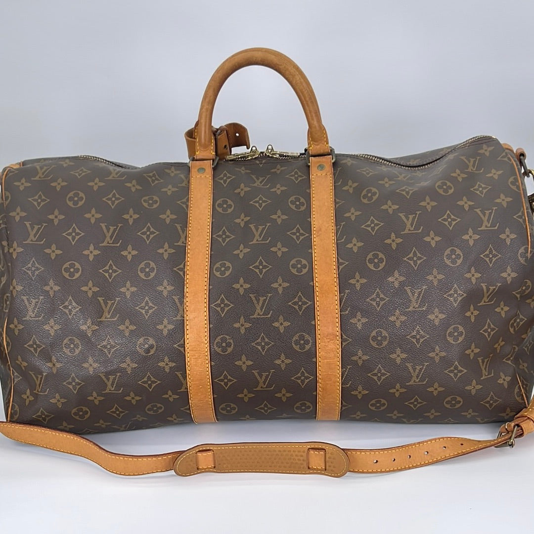 PRELOVED Louis Vuitton Keepall Bandouliere 55 Monogram Duffel Bag TH09 –  KimmieBBags LLC