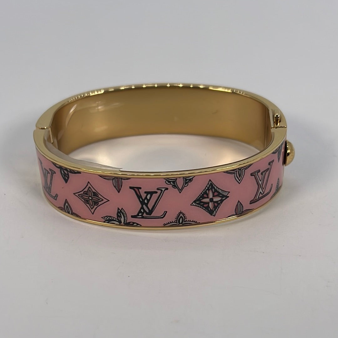 Louis Vuitton bracelet LV Confidential Metal Enamel Pink Gold