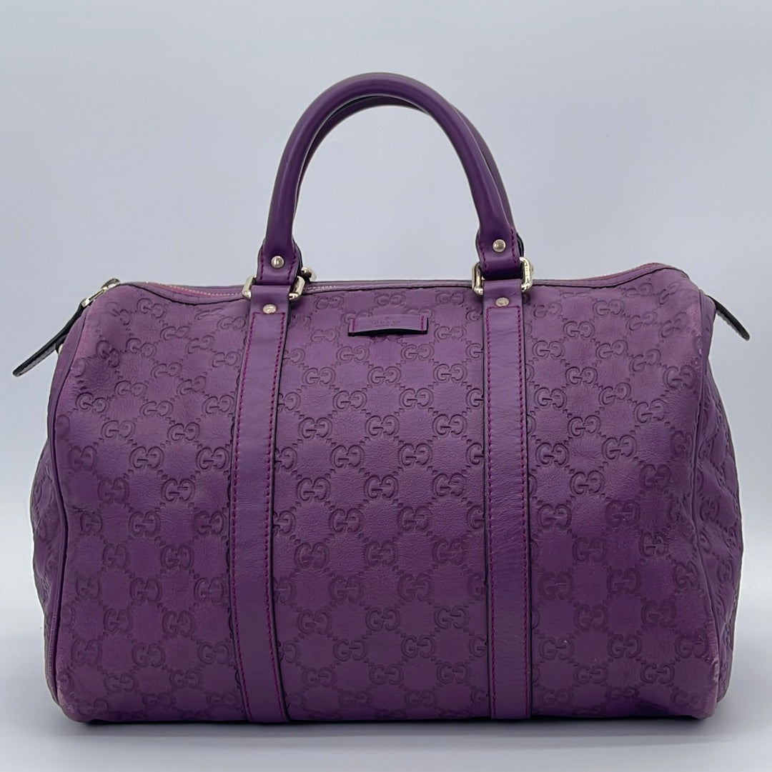 Gucci Purple Guccissima Leather Medium Joy Boston Bag Gucci