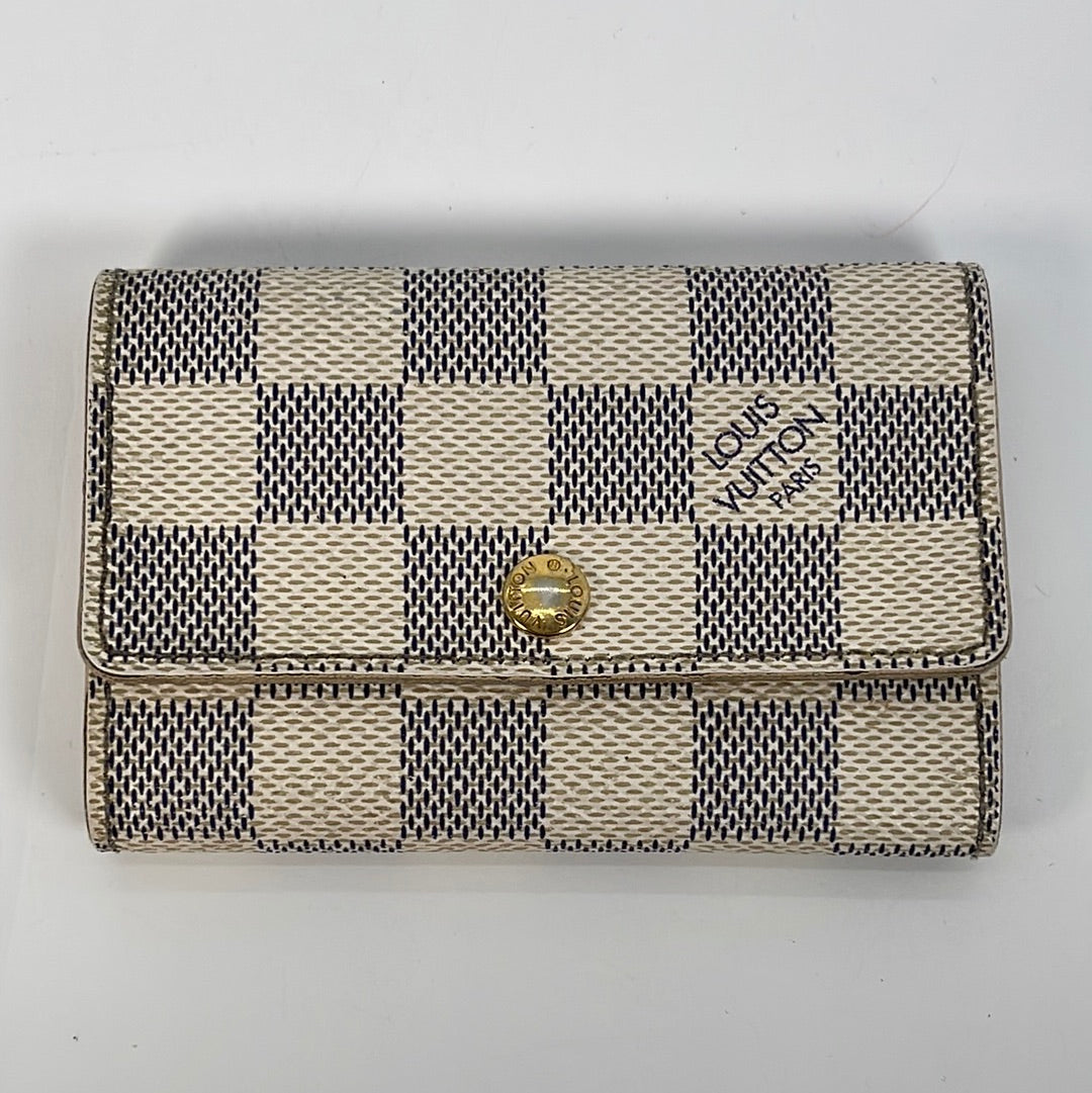 Louis Vuitton, Bags, Louis Vuitton Damier Azur 6 Key Holder