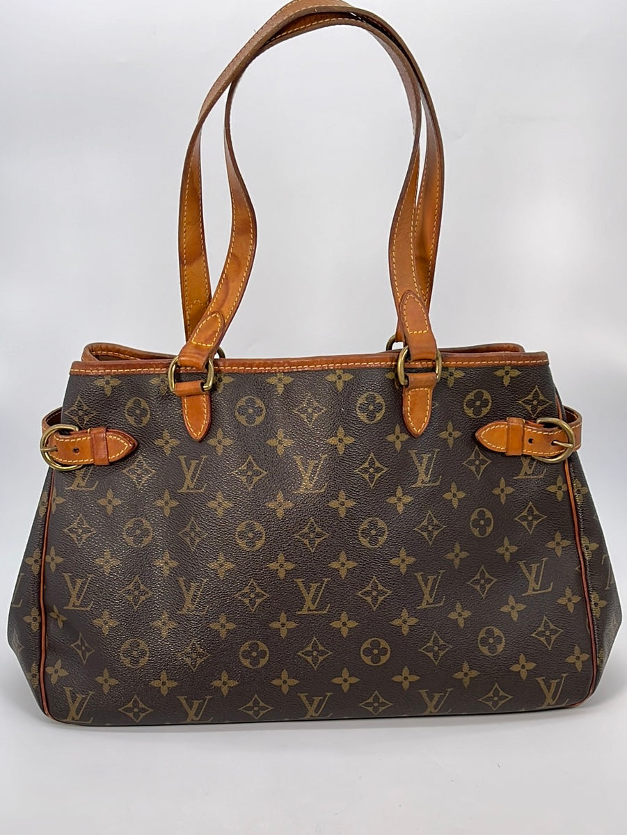 Monogram Canvas Leather Batignolles Satchel (Authentic Pre-Owned)