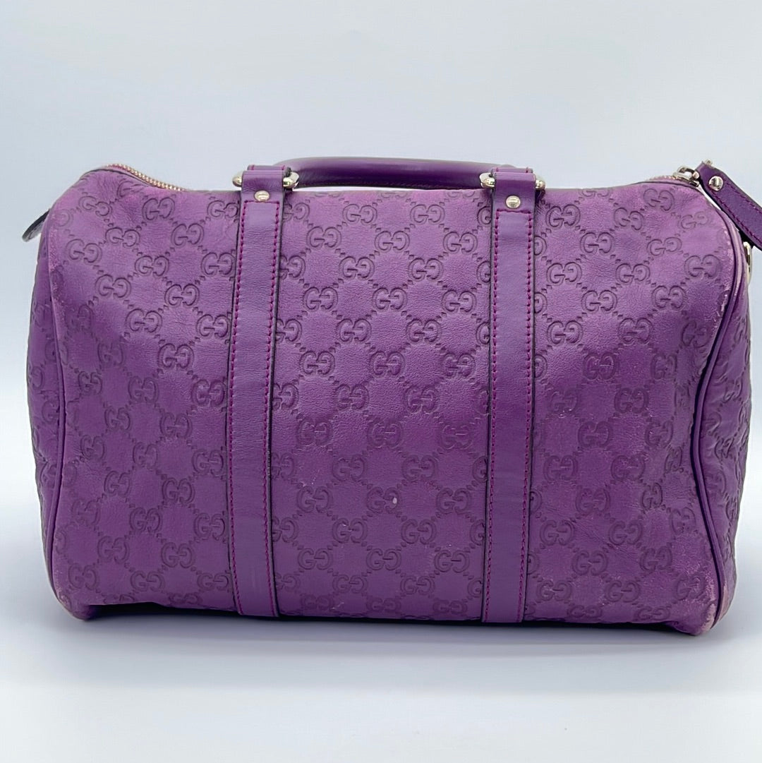 Gucci Purple Guccissima Leather Medium Joy Boston Bag Gucci