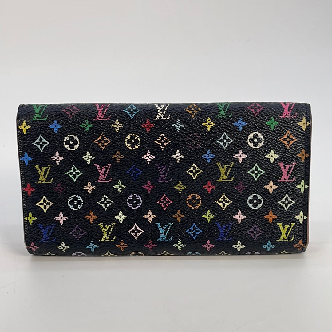 PRE LOVED] Louis Vuitton Sarah Wallet in Multicolor Black (CA4181)