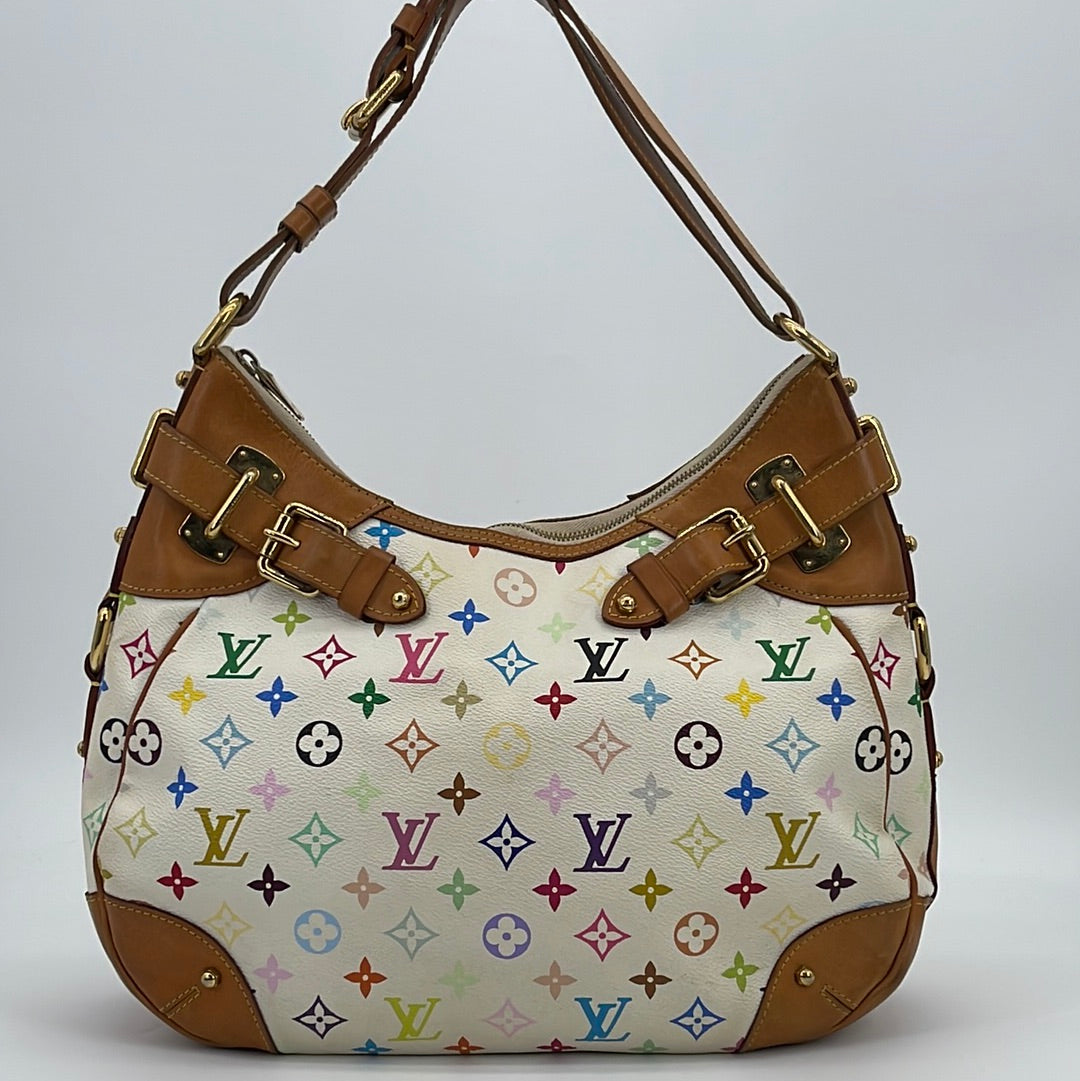 Louis Vuitton Multicolor White Greta Handbag GORGEOUS! LIMITED EDITION  RARE!