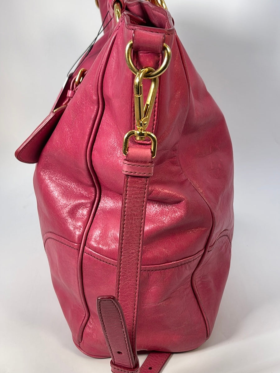 Prada Pink Vitello Daino Galleria Tote Small QNBIAV3RPH015