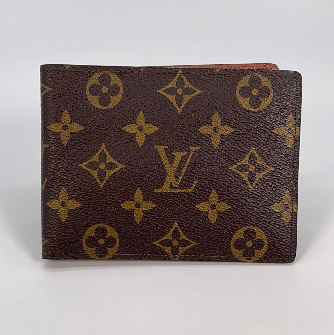 Preloved Louis Vuitton Men's Wallet Monogram Canvas Leather Slim