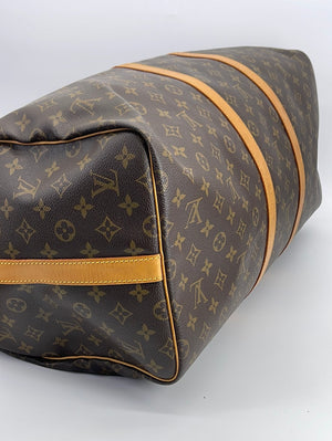 PRELOVED Louis Vuitton Keepall Bandouliere 55 Monogram Duffel Bag