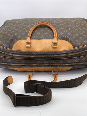 Vintage Louis Vuitton Alize 3 Poches Monogram Canvs Travel Bag + Strap