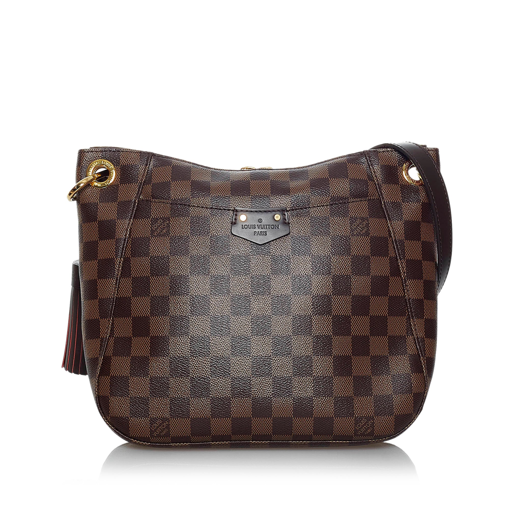 Louis Vuitton Damier Ebene Canvas Leather Shelton MM Crossbody bag For Sale  at 1stDibs