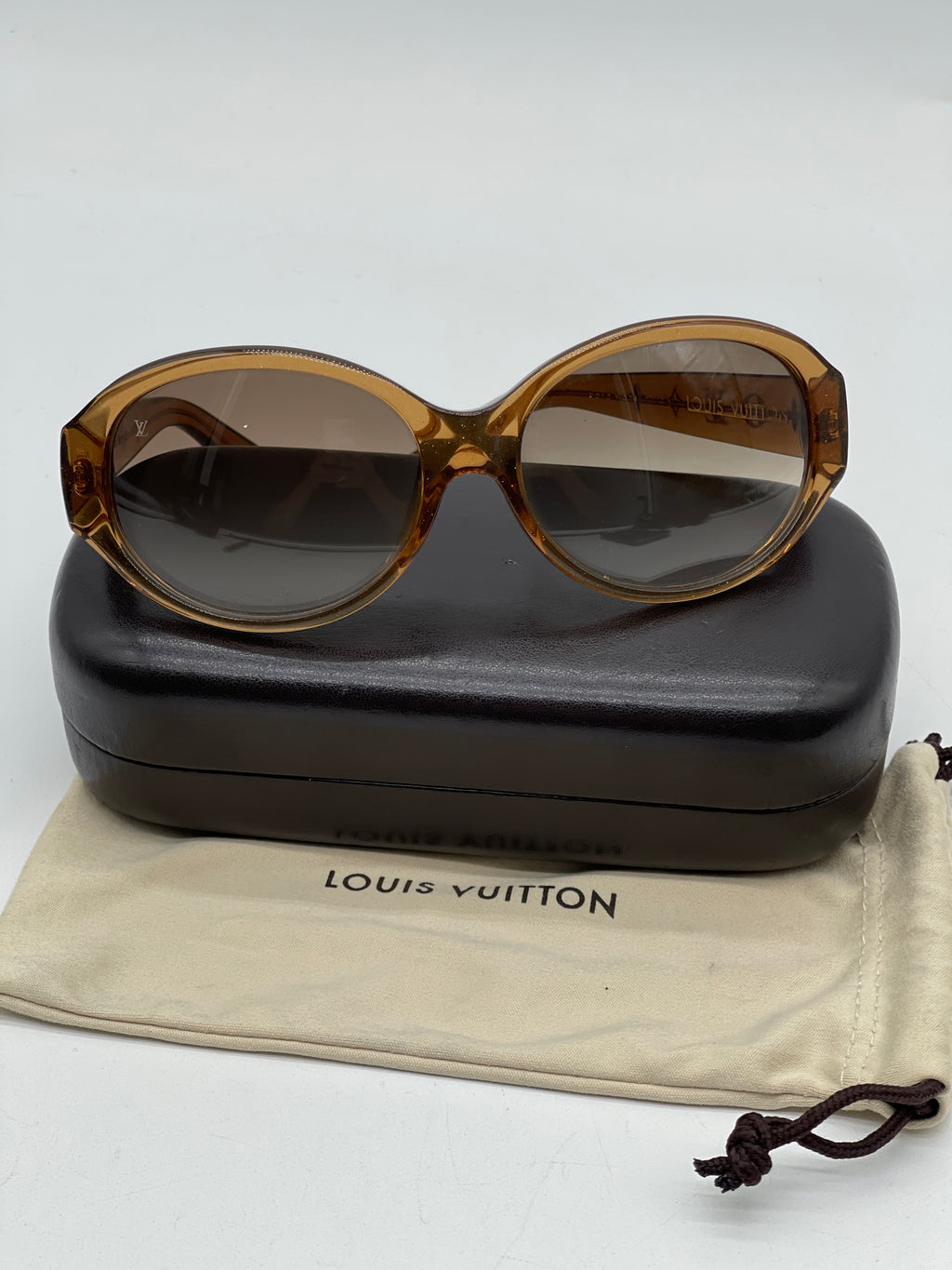 Preloved Louis Vuitton Obsession Round Glitter Honey Sunglasses E1122 093024 H