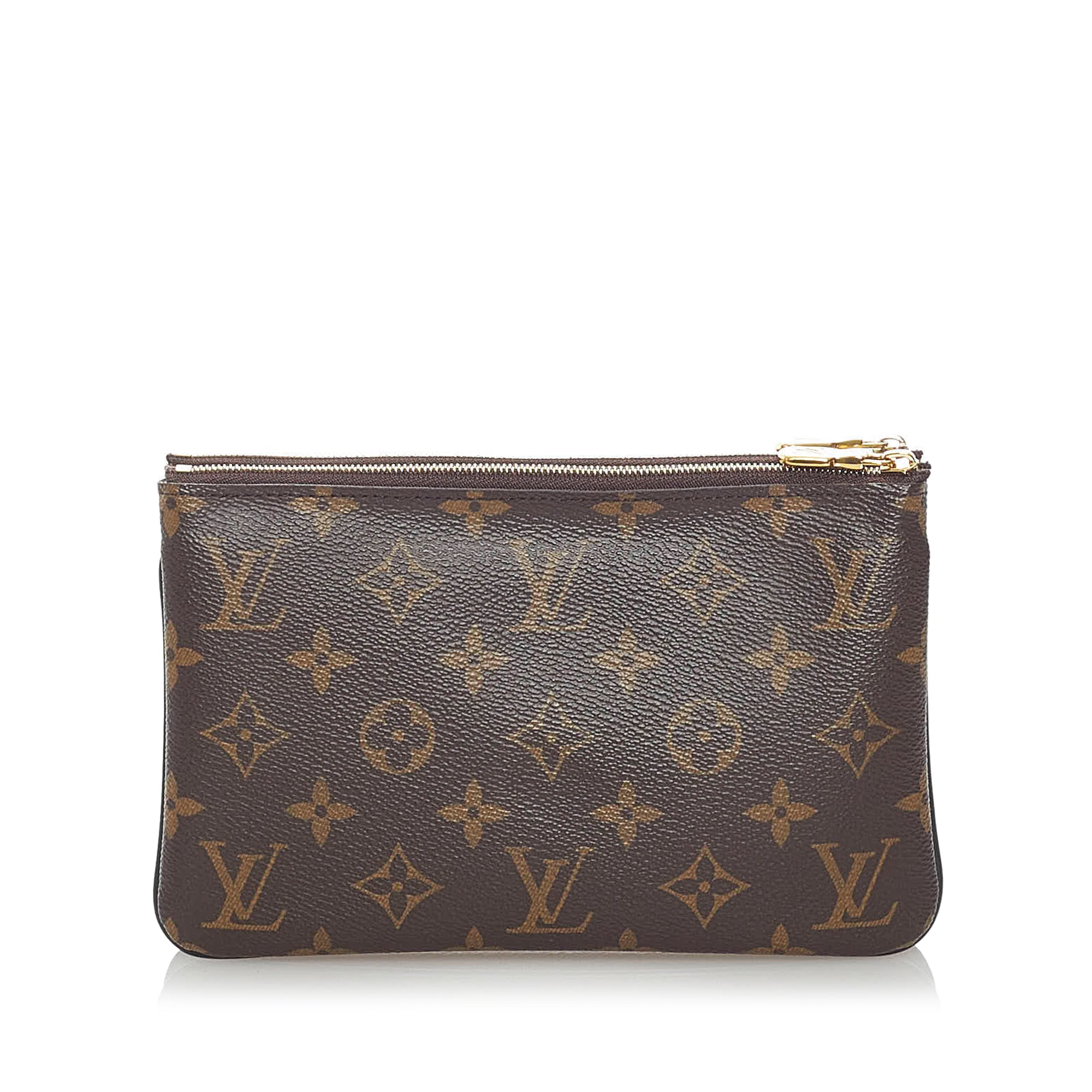 Louis Vuitton 2020 Monogram Giant Reverse Double Zip Pochette w