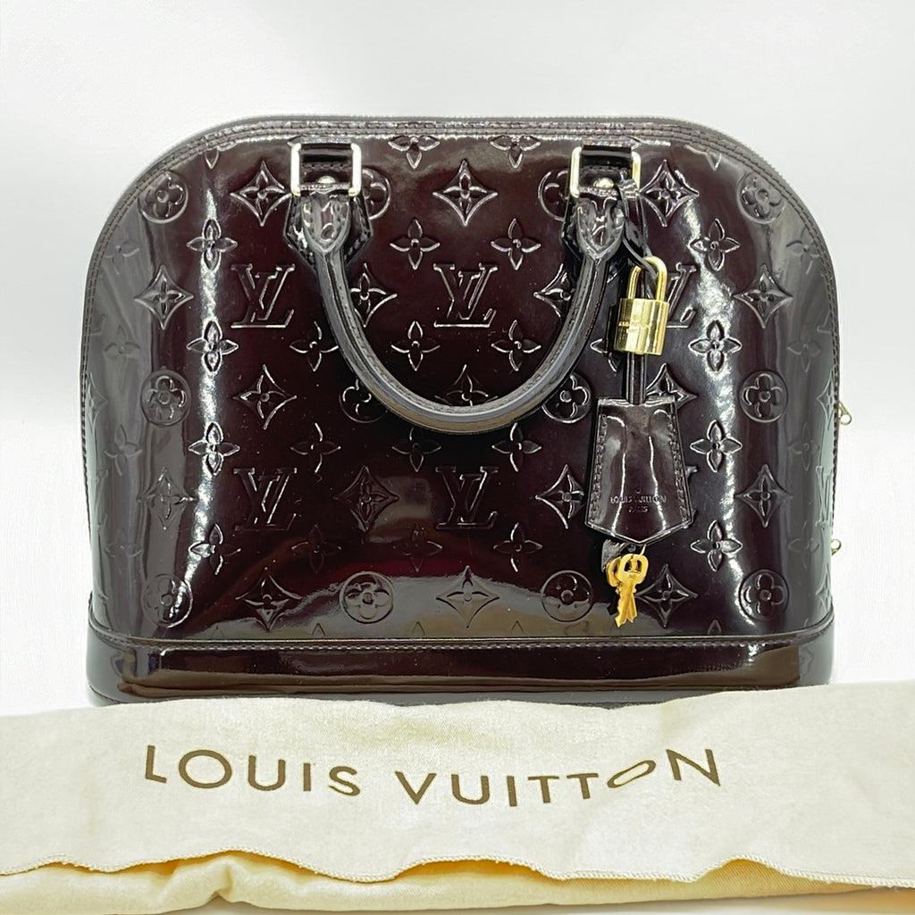 PRELOVED LOUIS VUITTON Amarante Vernis Monogram Alma PM Bag WC249RT 052424 P