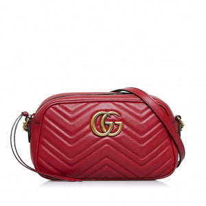 Preloved Gucci Small GG Red Marmont Crossbody VDC3C8H 06212024 Y