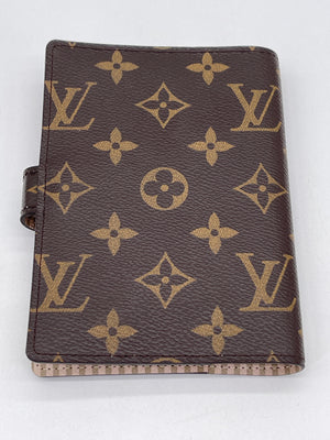 Preloved Louis Vuitton Monogram Trunks Agenda PM Day Planner Cover - Inventor Trunks Print - *N.S Initials inside.* QCTB9YY 090324 P