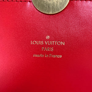 Preloved Louis Vuitton Monogram Denim Patchwork Fiore Chain Wallet