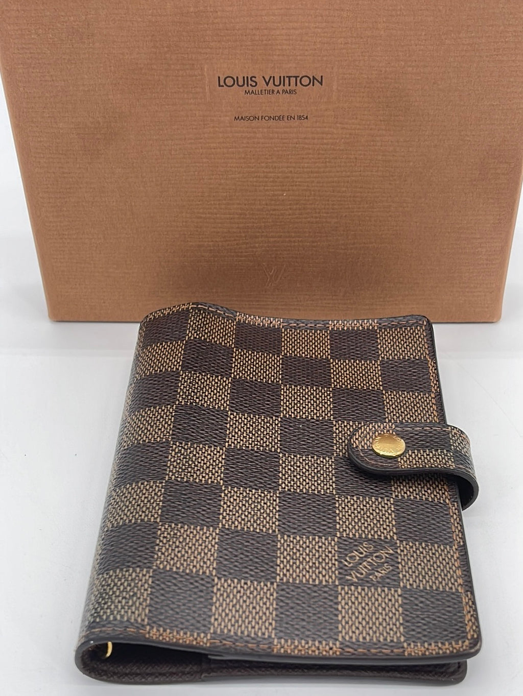 Preloved Louis Vuitton Damier Ebene Agenda PM Day Planner 2DBVG4B 050724 H