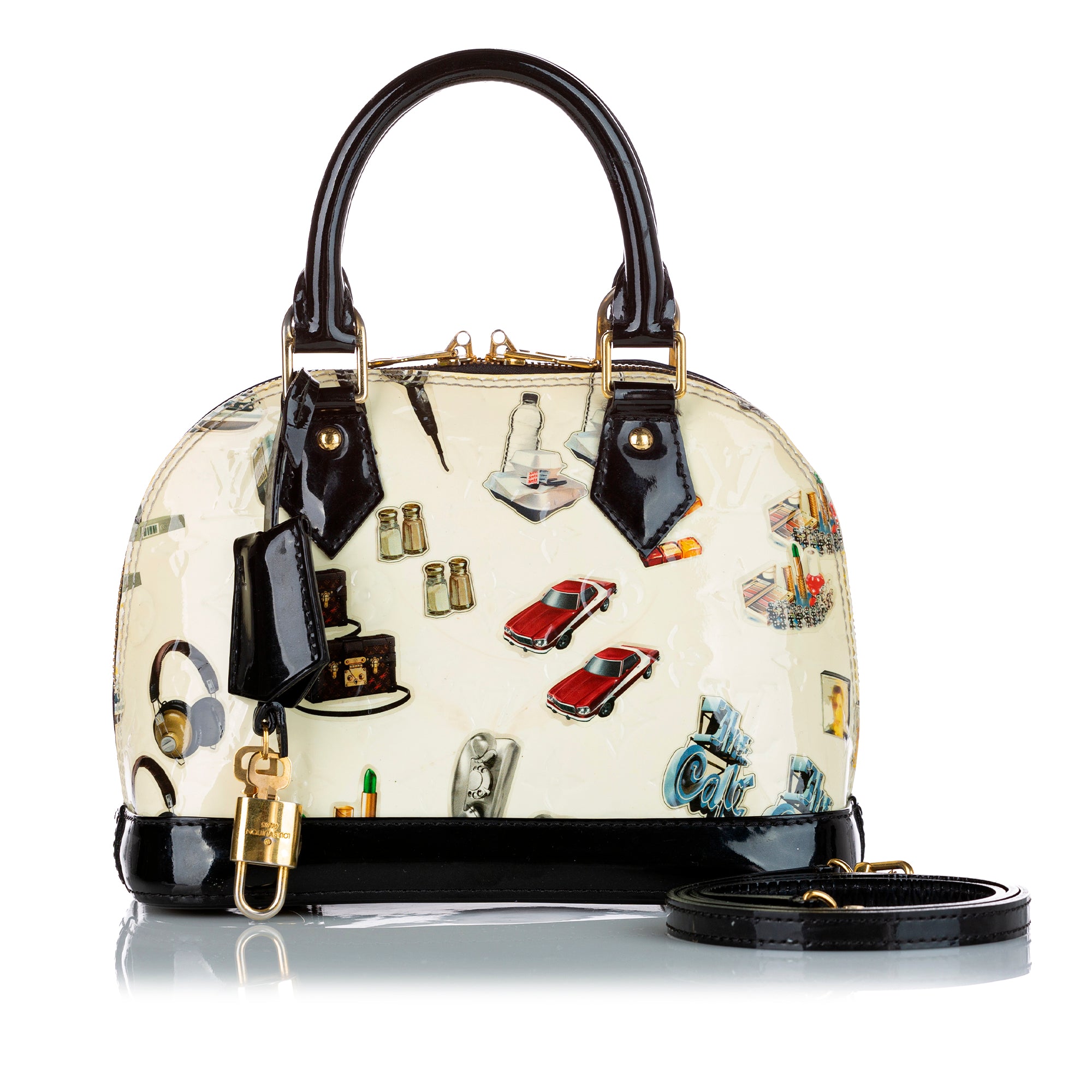 Louis Vuitton Alma Bb Limited Edition Leather Handbag