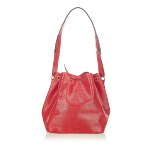 Louis Vuitton Petit Noé Shoulder Bag Red Leather Epi