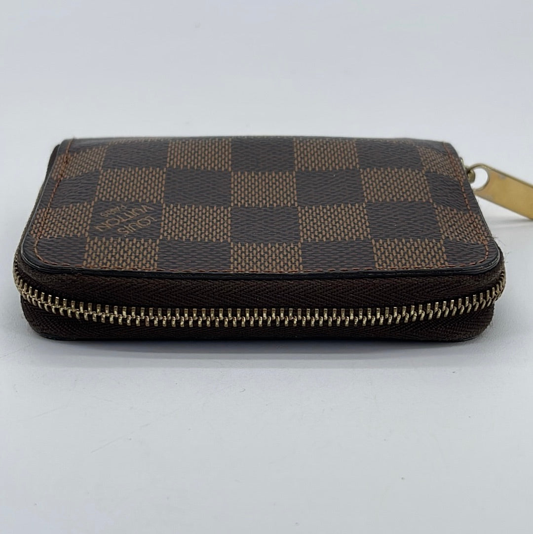 PRELOVED LOUIS VUITTON Mini Damier Ebene Zippy Coin Wallet WHX9QDT 041124 H