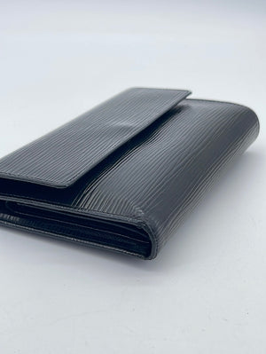 Louis Vuitton Black Epi Leather Bifold Wallet Louis Vuitton