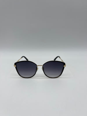 Like New Gucci Gold and Black Sunglasses GG0589SK-BLK 083024 H