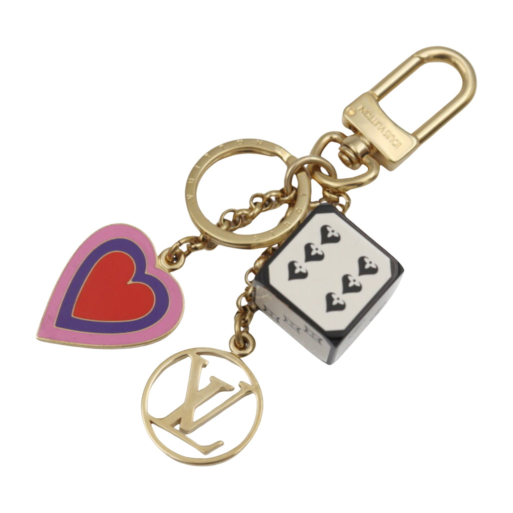 Preloved Louis Vuitton Game On Dice and Heart Bag Charm/Key Holder. DP0290 073124 G