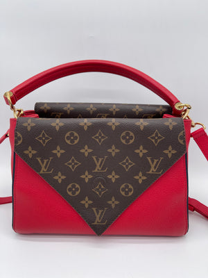 PRELOVED Louis Vuitton Monogram Red Double V Satchel Crossbody Bag X47KD99 083024 P