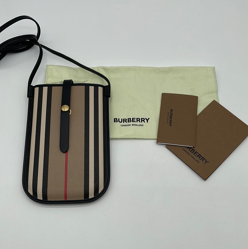 Preloved BURBERRY Icon Stripe Anne Phone Pouch 4DVMWQ2 041724 H