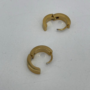 NEW Stainless Steel 18K Gold Plated Gold Circle Earrings 041924