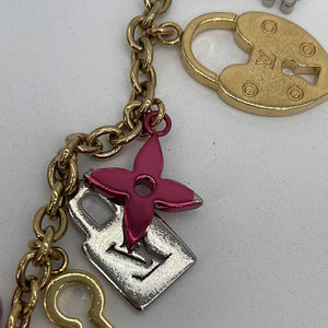 Preloved Louis Vuitton Gold Love Lock Heart Bag Charm DI0119 050724 H