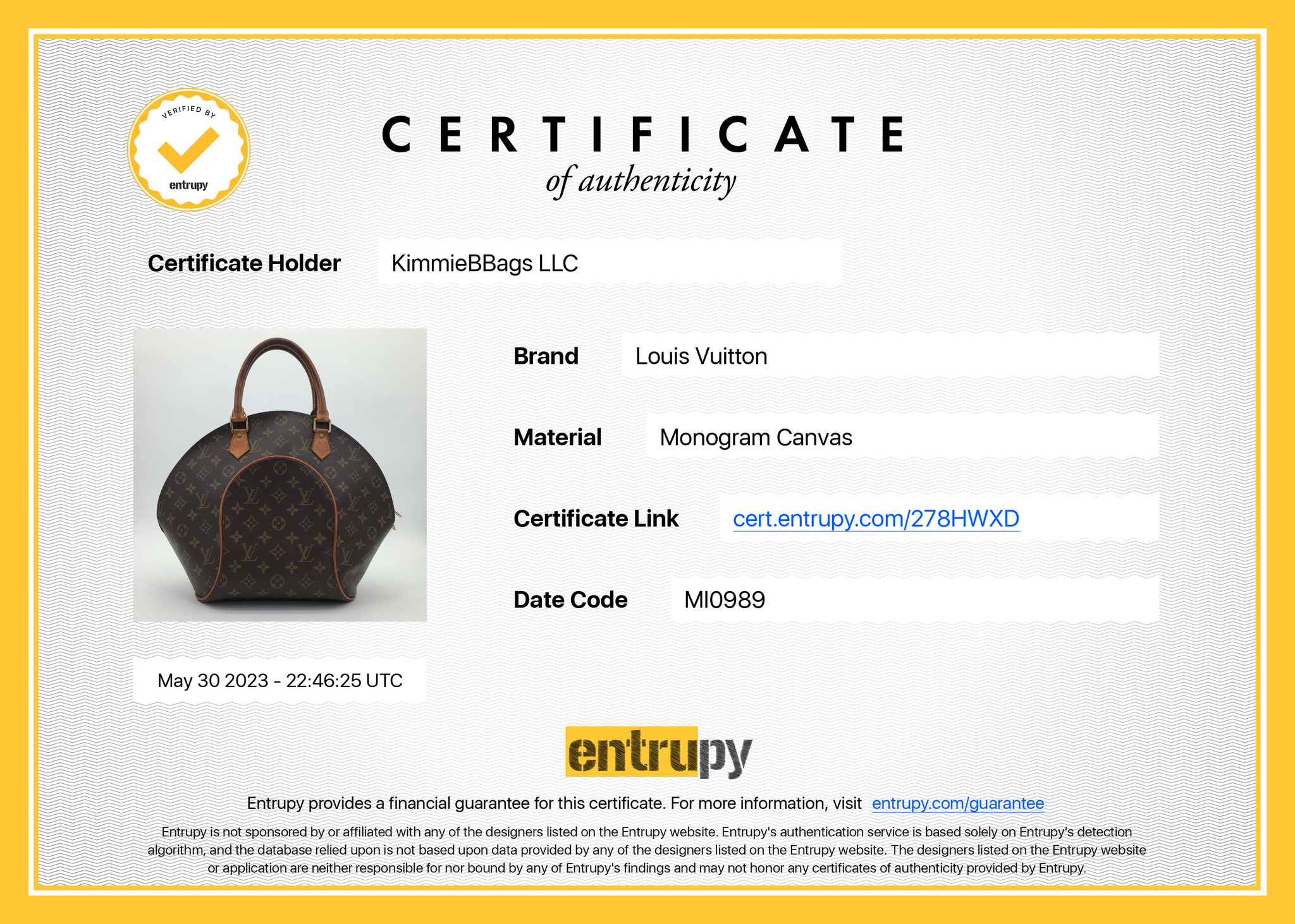 Louis Vuitton Ellipse Mm Monogram Handbag Auction