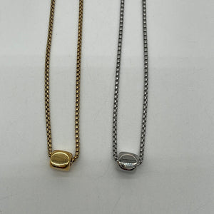 NEW Stainless Steel Gold Plated Cube Chain 041924