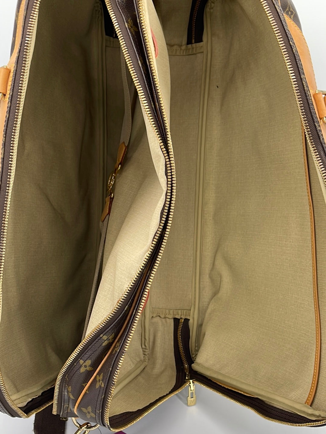 387. Louis Vuitton Monogram Alize 2 Poches Weekend Travel Bag