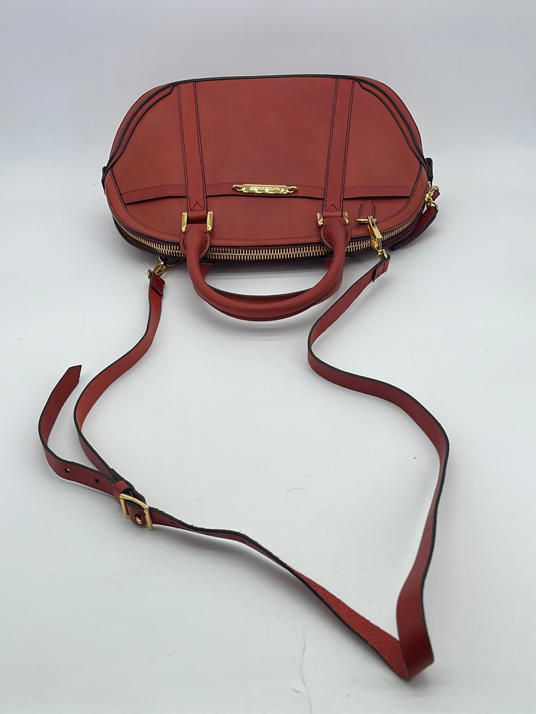 BURBERRY Bridle Calfskin House Check Small Orchard Bowling Bag