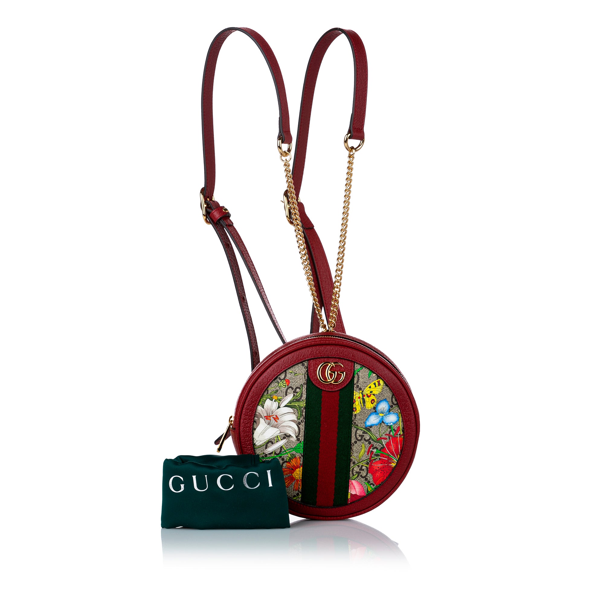 Preloved Gucci Ophidia Round Floral Backpack Bag 051523