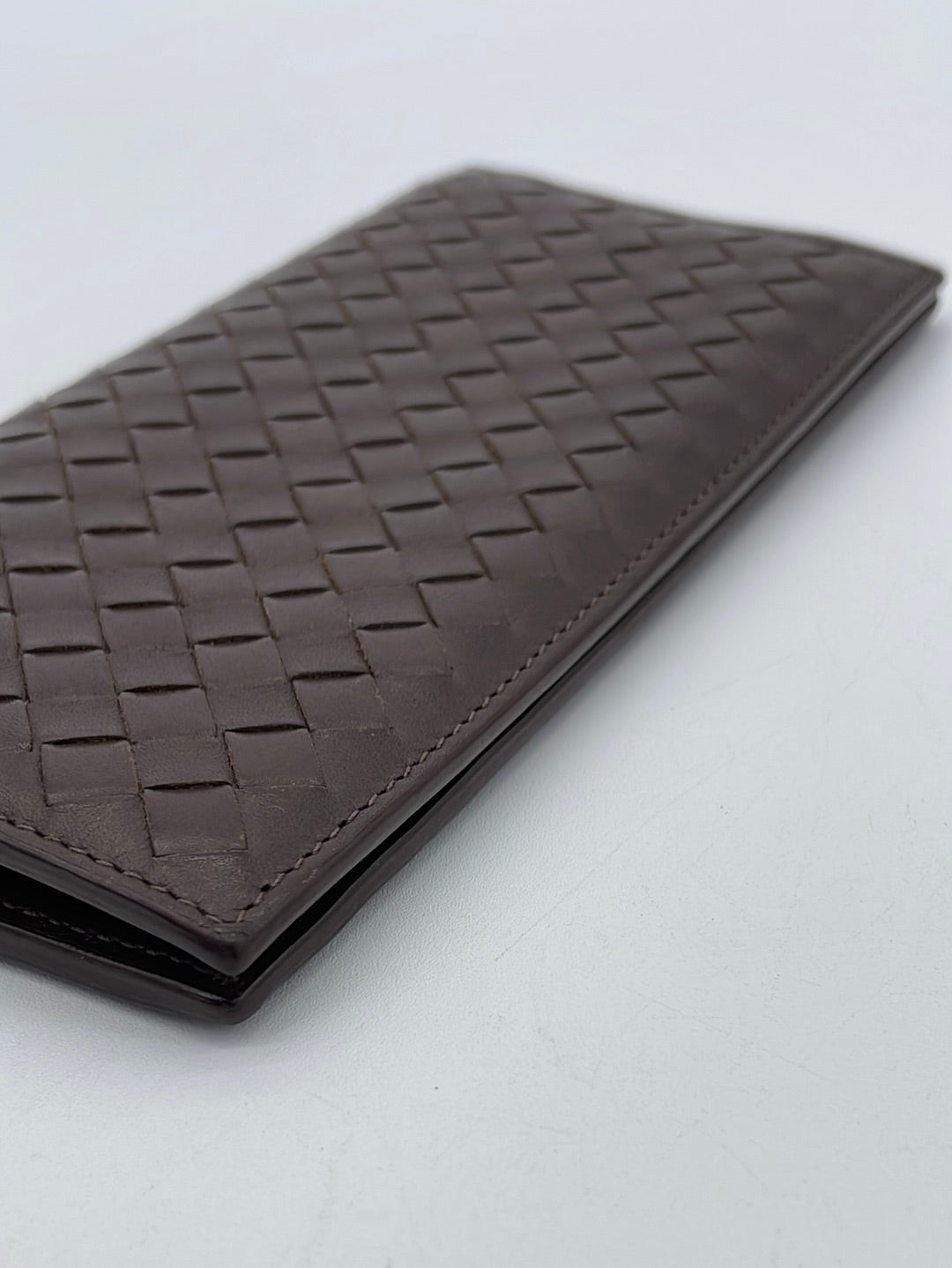 BOTTEGA VENETA Intrecciato Leather Long Wallet Black