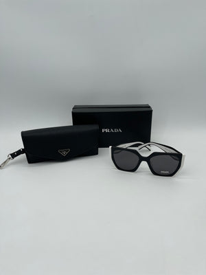 Like New Prada Black and White Sunglasses 09Q-5S0 083024 H