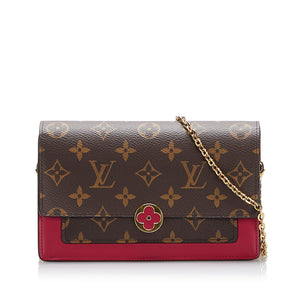 Louis Vuitton 2019 Vernis Cherrywood Chain Wallet - Pink Shoulder