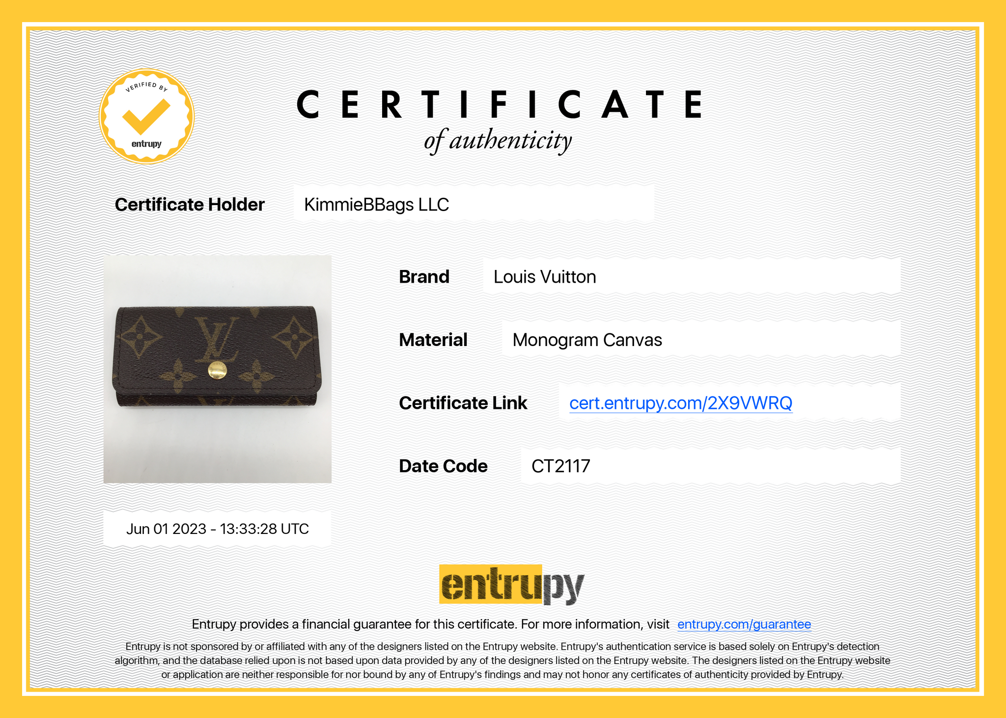 Louis Vuitton Monogram 4 Key Holder CT2117 060923 – KimmieBBags LLC