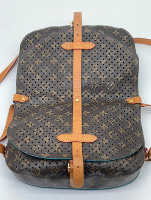 Louis Vuitton Limited Edition Perforated Monogram Canvas Saumur 30