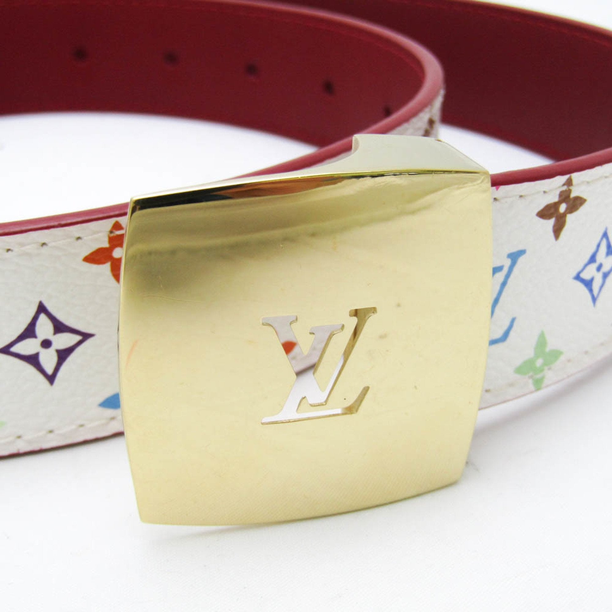 PRELOVED Louis Vuitton Murakami White Multicolor Belt 7MCB9KR 071024 G