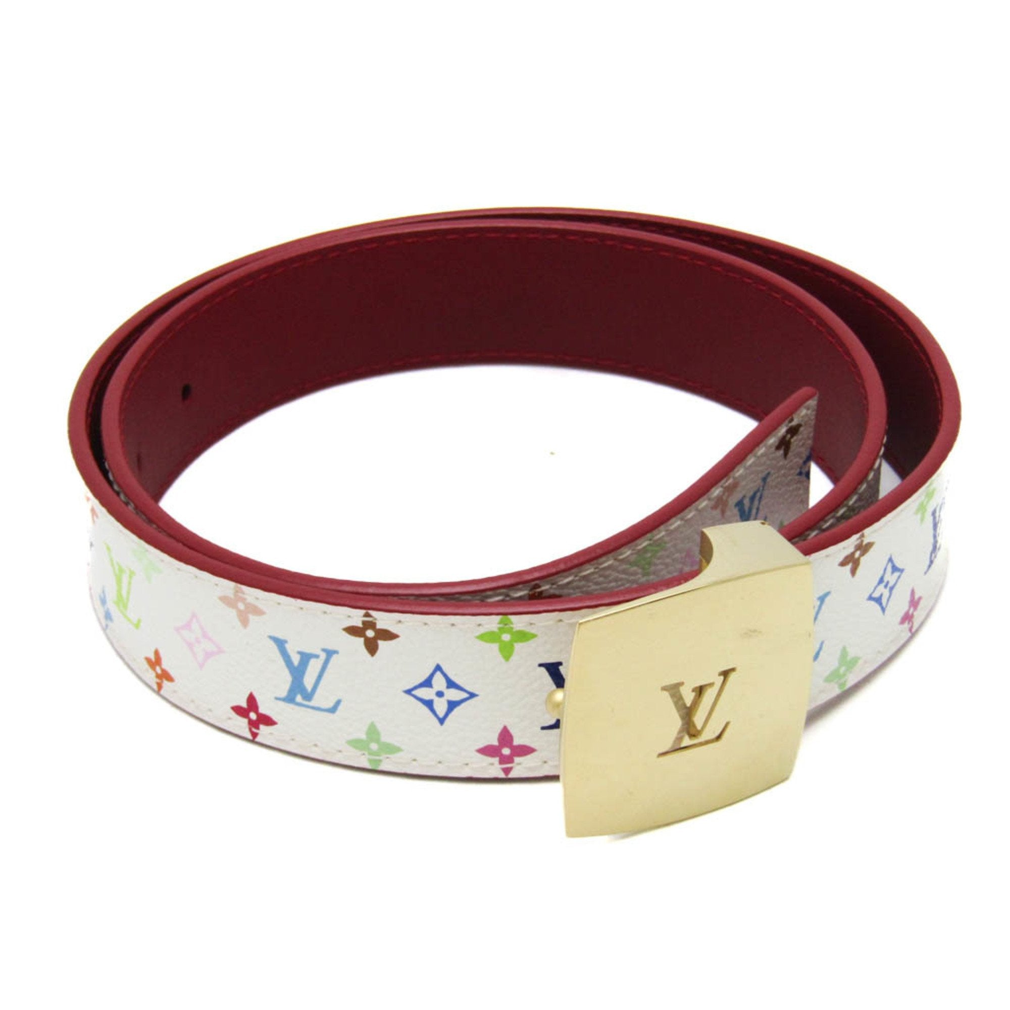 PRELOVED Louis Vuitton Murakami White Multicolor Belt 7MCB9KR 071024 G