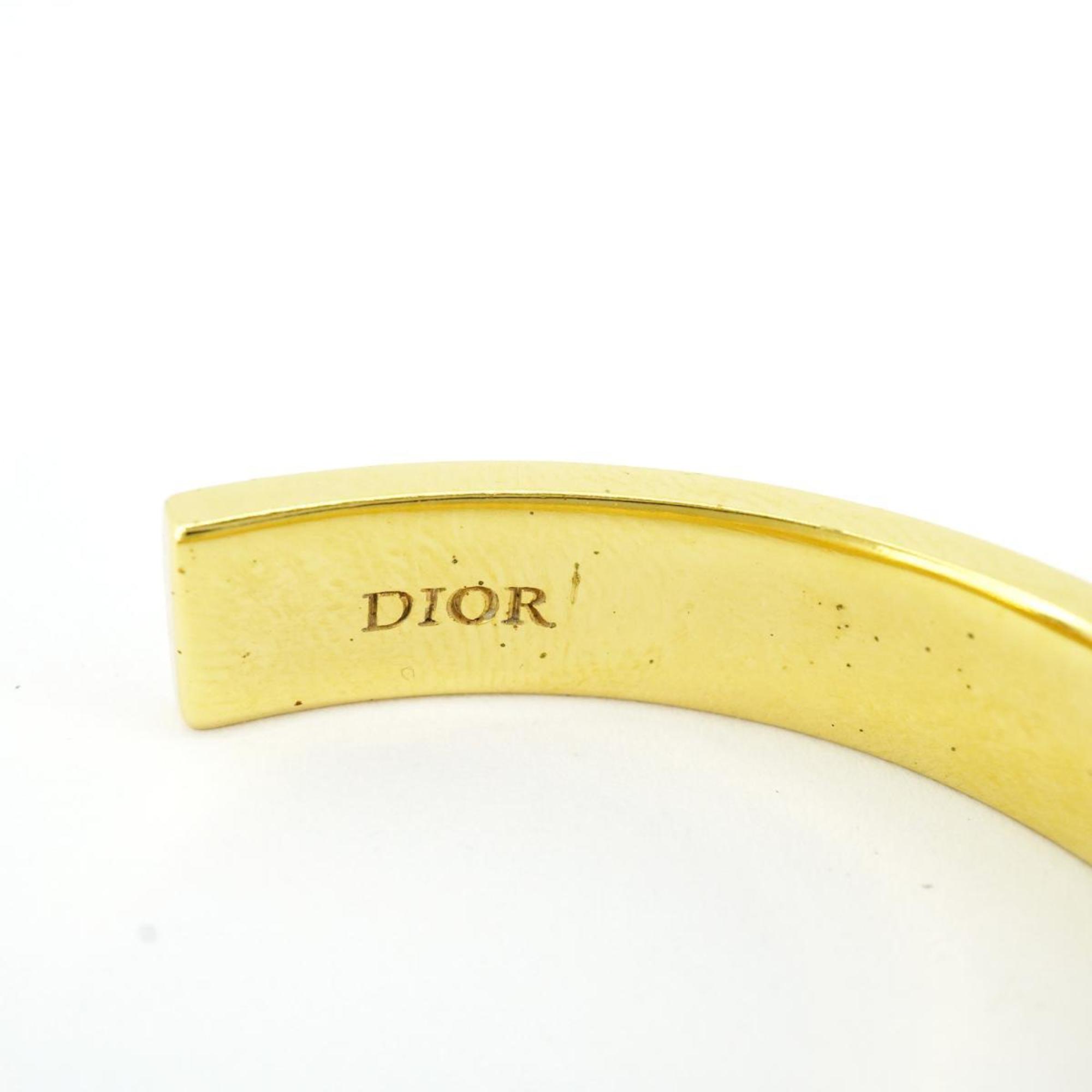 Preloved Christian Dior Gold and Black Dior Code Cuff Bracelet 1056272 073124 G