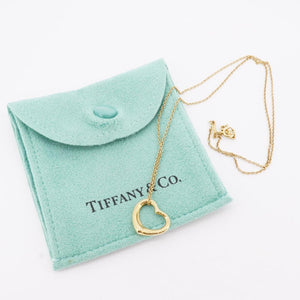 Preloved Tiffany & Co. Elsa Peretti Gold Open Heart Necklace 1072808 073024 G