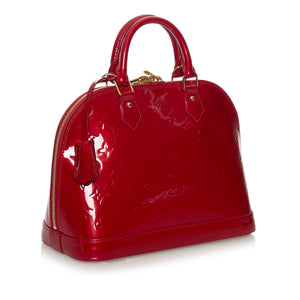 Louis Vuitton Red Vernis Alma PM Leather Patent leather ref.346006