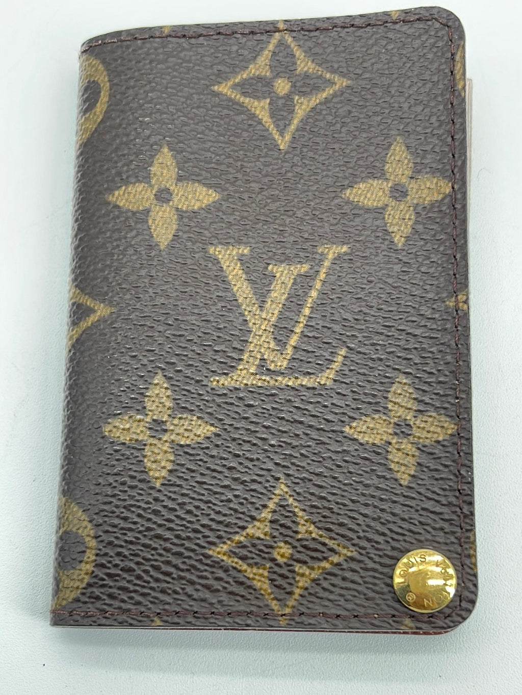Vintage Louis Vuitton Grey Mat Monogram Porte Tresor International Tri –  KimmieBBags LLC