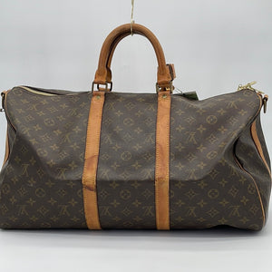 Preloved Louis Vuitton Keepall 50 Bandoliere Monogram Duffel Bag V69YGHW 041524 H