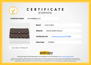 PRELOVED Louis Vuitton Damier Ebene Sarah Wallet 37C46B8 042324 H